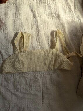 Monday Swimwear Puerto Rico TOP ONLY - Ivory Crinkle